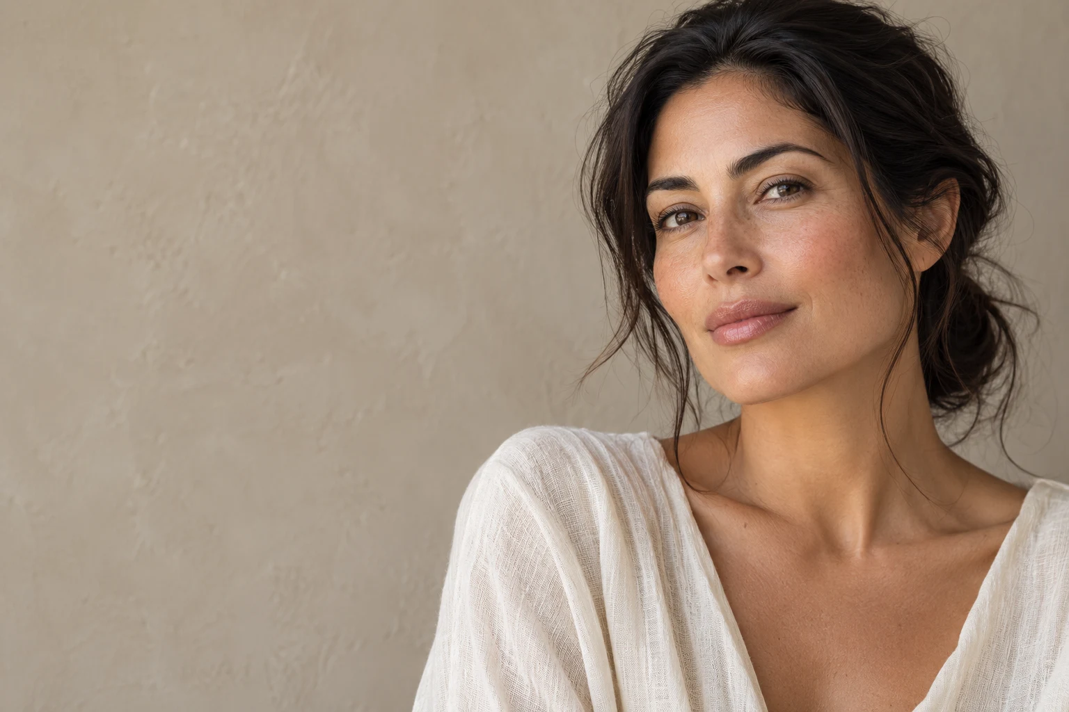 Portrait of a woman in warm natural light